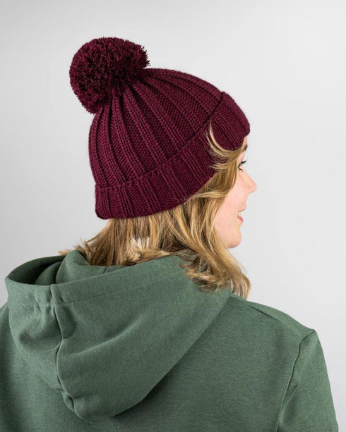 Treeanie Knitted Pom Pom Bordeaux